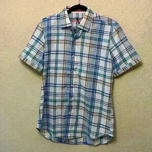 Robert Graham plaid shirt sz M dress shirt summer spring office business casual